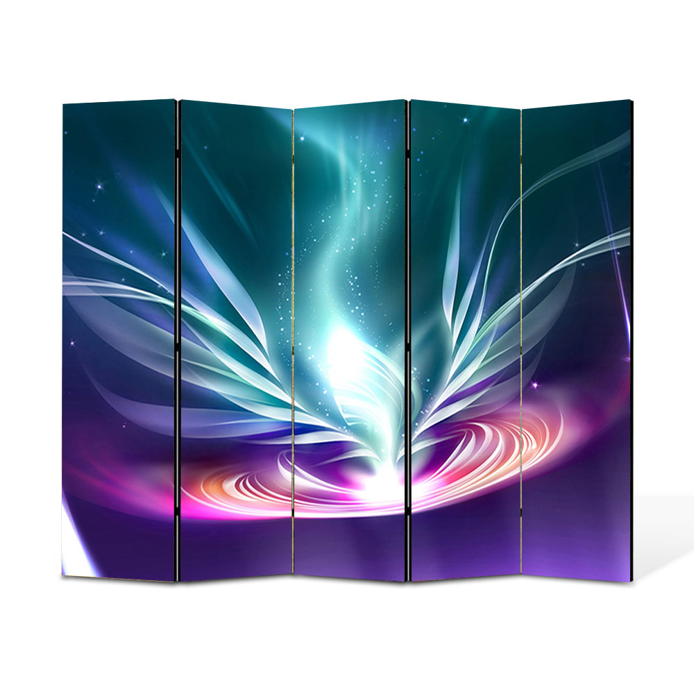 Paravan 5 piese Premium Heartwork TrueColor Energie, Panza pe cadru de lemn, Decoratiuni Moderne pentru Casa, 5 x 35 x 180 cm, 175 x 180 cm