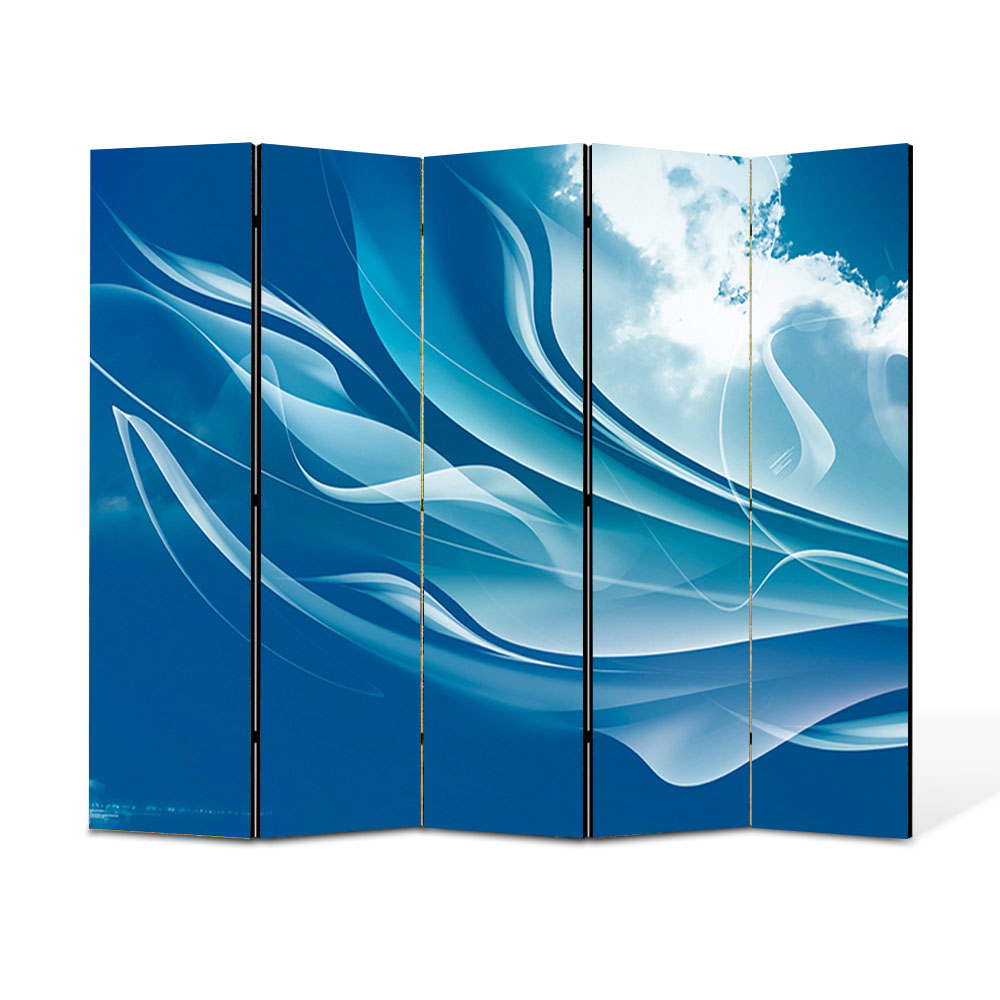 Paravan 5 piese Premium Heartwork TrueColor Nori, Panza pe cadru de lemn, Decoratiuni Moderne pentru Casa, 5 x 35 x 180 cm, 175 x 180 cm