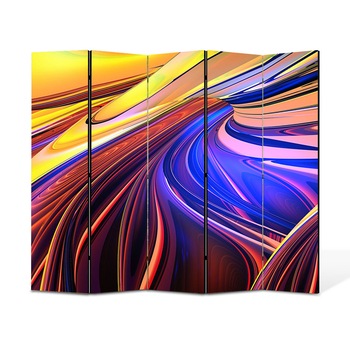 Paravan 5 piese Premium Heartwork TrueColor Forme abstracte, Panza pe cadru de lemn, Decoratiuni Moderne pentru Casa, 5 x 35 x 180 cm, 175 x 180 cm Paravan 5 piese Premium Heartwork TrueColor Forme abstracte, Panza pe cadru de lemn, Decoratiuni Moderne pentru Casa, 5 x 35 x 180 cm, 175 x 180 cm