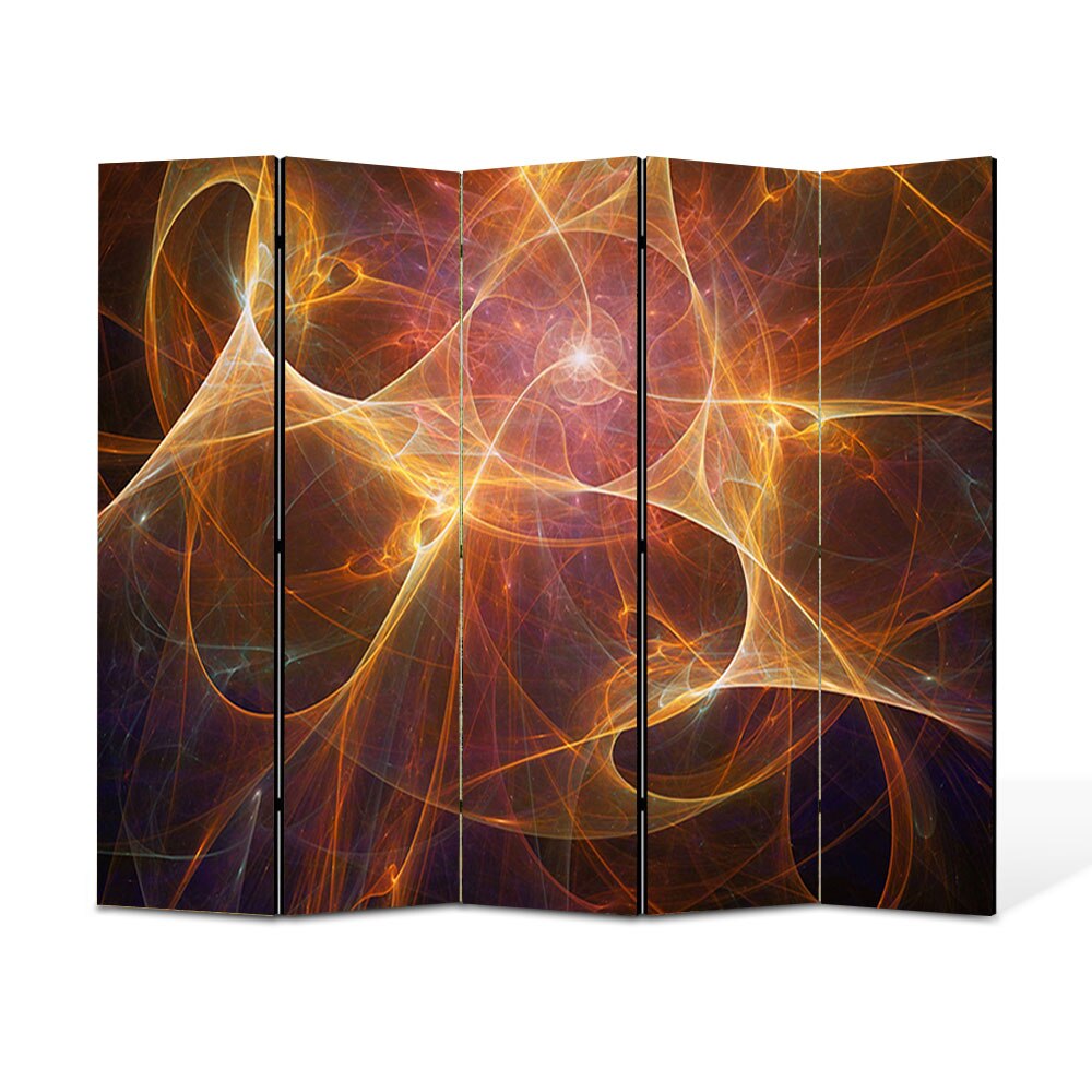 Paravan 5 piese Premium Heartwork TrueColor Univers paralel, Panza pe cadru de lemn, Decoratiuni Moderne pentru Casa, 5 x 45 x 150 cm, 225 x 150 cm