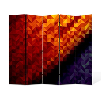 Paravan 5 piese Premium Heartwork TrueColor Patratele, Panza pe cadru de lemn, Decoratiuni Moderne pentru Casa, 5 x 45 x 150 cm, 225 x 150 cm Paravan 5 piese Premium Heartwork TrueColor Patratele, Panza pe cadru de lemn, Decoratiuni Moderne pentru Casa, 5 x 45 x 150 cm, 225 x 150 cm