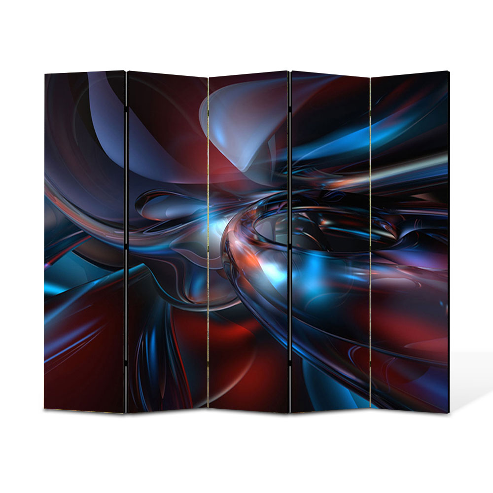 Paravan 5 piese Premium Heartwork TrueColor Fizica, Panza pe cadru de lemn, Decoratiuni Moderne pentru Casa, 5 x 45 x 180 cm, 225 x 180 cm
