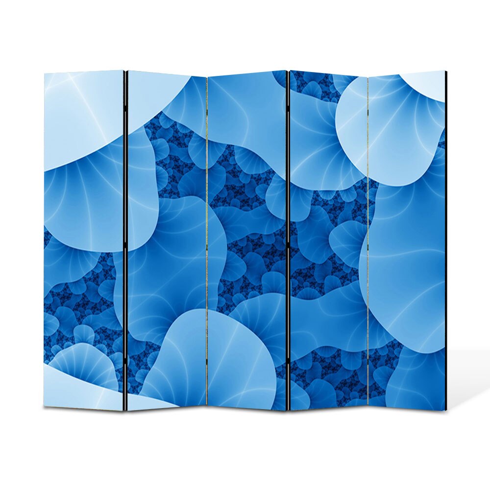 Paravan 5 piese Premium Heartwork TrueColor Meduze, Panza pe cadru de lemn, Decoratiuni Moderne pentru Casa, 5 x 35 x 180 cm, 175 x 180 cm