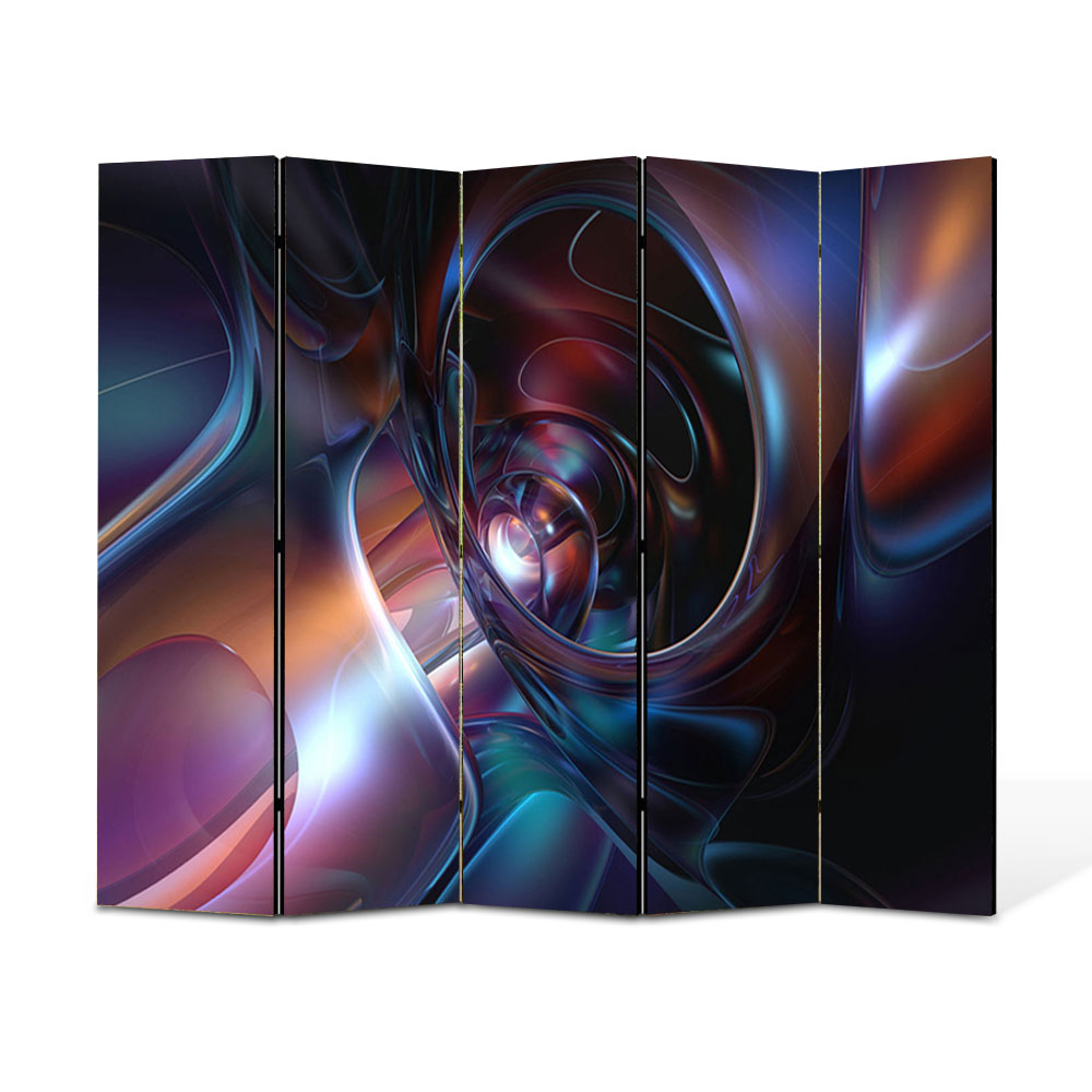 Paravan 5 piese Premium Heartwork TrueColor Chimie, Panza pe cadru de lemn, Decoratiuni Moderne pentru Casa, 5 x 35 x 180 cm, 175 x 180 cm