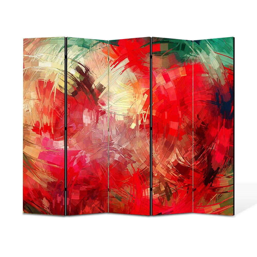 Paravan 5 piese Premium Heartwork TrueColor Pictura contemporana, Panza pe cadru de lemn, Decoratiuni Moderne pentru Casa, 5 x 45 x 180 cm, 225 x 180 cm