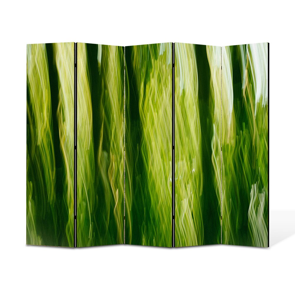 Paravan 5 piese Premium Heartwork TrueColor In jungla, Panza pe cadru de lemn, Decoratiuni Moderne pentru Casa, 5 x 45 x 150 cm, 225 x 150 cm