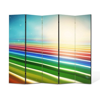 Paravan 5 piese Premium Heartwork TrueColor Dungile curcubeului, Panza pe cadru de lemn, Decoratiuni Moderne pentru Casa, 5 x 45 x 150 cm, 225 x 150 cm Paravan 5 piese Premium Heartwork TrueColor Dungile curcubeului, Panza pe cadru de lemn, Decoratiuni Moderne pentru Casa, 5 x 45 x 150 cm, 225 x 150 cm