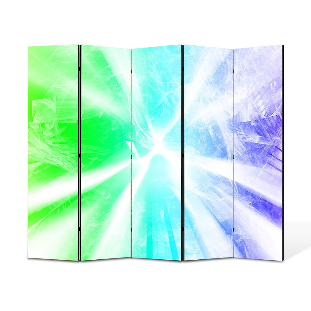 Paravan 5 piese Premium Heartwork TrueColor Raze de lumina, Panza pe cadru de lemn, Decoratiuni Moderne pentru Casa, 5 x 35 x 180 cm, 175 x 180 cm