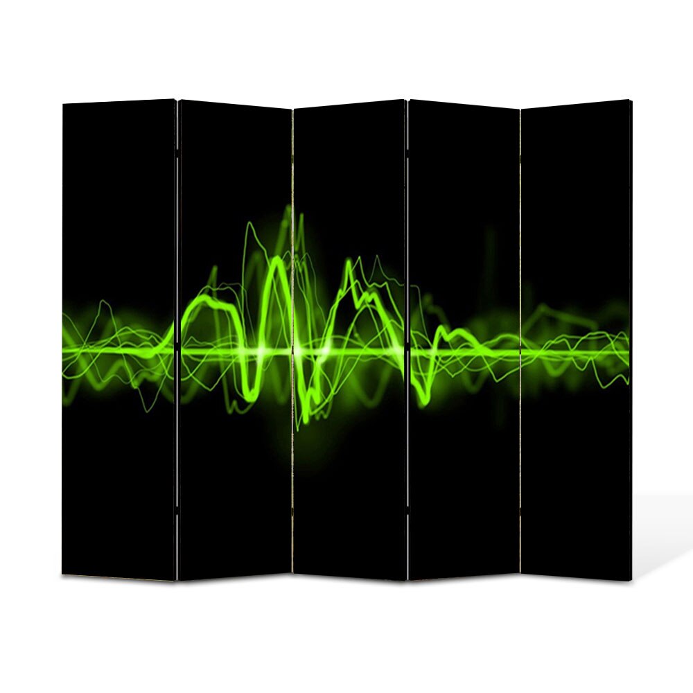 Paravan 5 piese Premium Heartwork TrueColor Sunet, Panza pe cadru de lemn, Decoratiuni Moderne pentru Casa, 5 x 45 x 150 cm, 225 x 150 cm