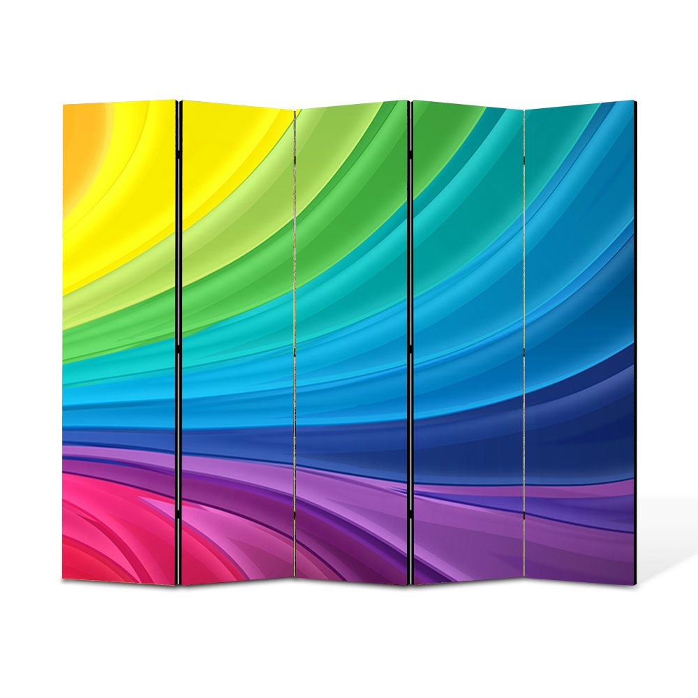 Paravan 5 piese Premium Heartwork TrueColor Spectru luminos, Panza pe cadru de lemn, Decoratiuni Moderne pentru Casa, 5 x 35 x 180 cm, 175 x 180 cm