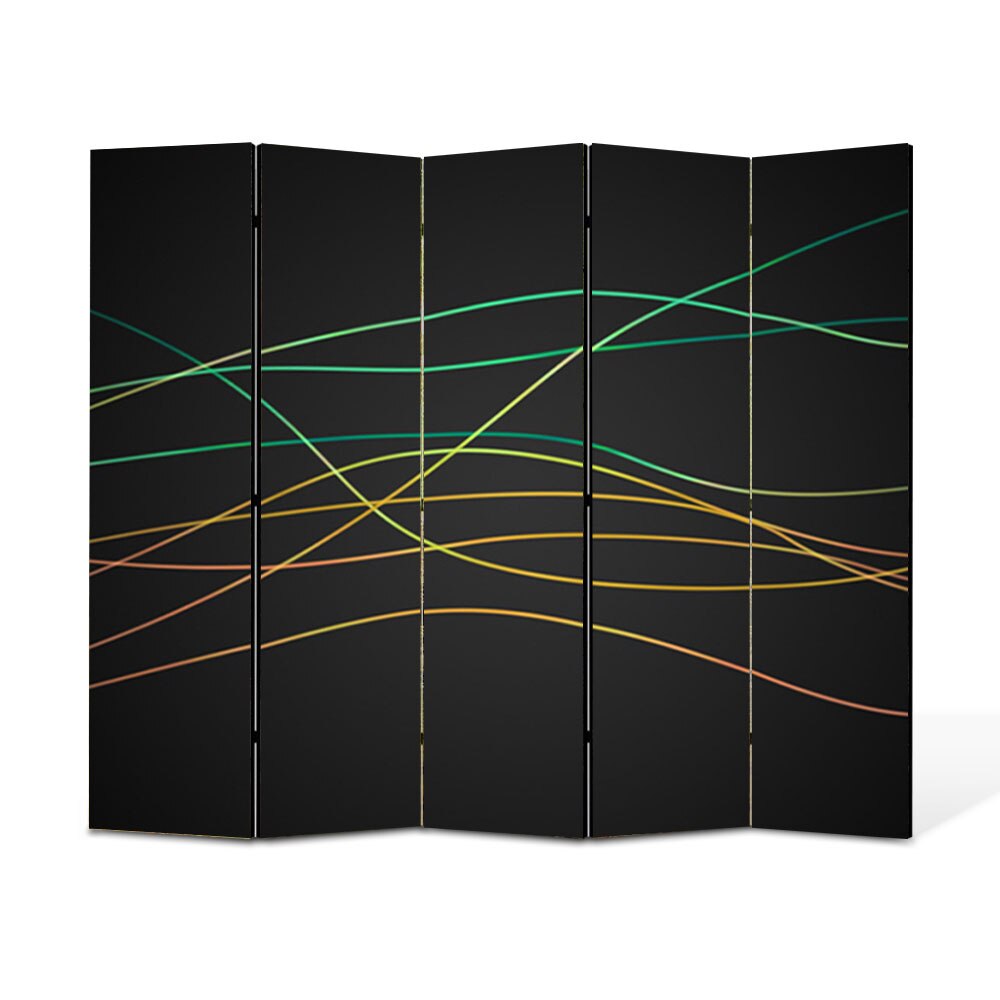 Paravan 5 piese Premium Heartwork TrueColor Dungi fine, Panza pe cadru de lemn, Decoratiuni Moderne pentru Casa, 5 x 45 x 150 cm, 225 x 150 cm