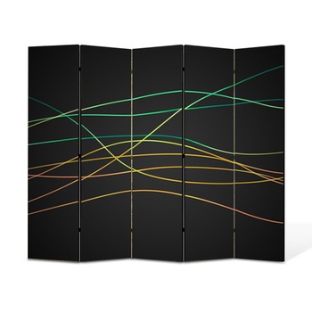 Paravan 5 piese Premium Heartwork TrueColor Dungi fine, Panza pe cadru de lemn, Decoratiuni Moderne pentru Casa, 5 x 45 x 150 cm, 225 x 150 cm Paravan 5 piese Premium Heartwork TrueColor Dungi fine, Panza pe cadru de lemn, Decoratiuni Moderne pentru Casa, 5 x 45 x 150 cm, 225 x 150 cm