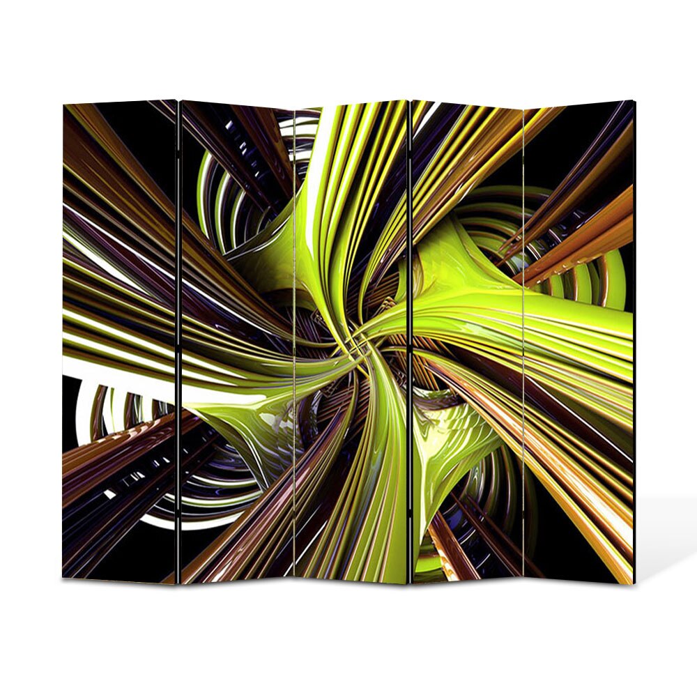 Paravan 5 piese Premium Heartwork TrueColor Vartej, Panza pe cadru de lemn, Decoratiuni Moderne pentru Casa, 5 x 35 x 180 cm, 175 x 180 cm