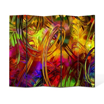 Paravan 5 piese Premium Heartwork TrueColor Colorat, Panza pe cadru de lemn, Decoratiuni Moderne pentru Casa, 5 x 35 x 180 cm, 175 x 180 cm Paravan 5 piese Premium Heartwork TrueColor Colorat, Panza pe cadru de lemn, Decoratiuni Moderne pentru Casa, 5 x 35 x 180 cm, 175 x 180 cm