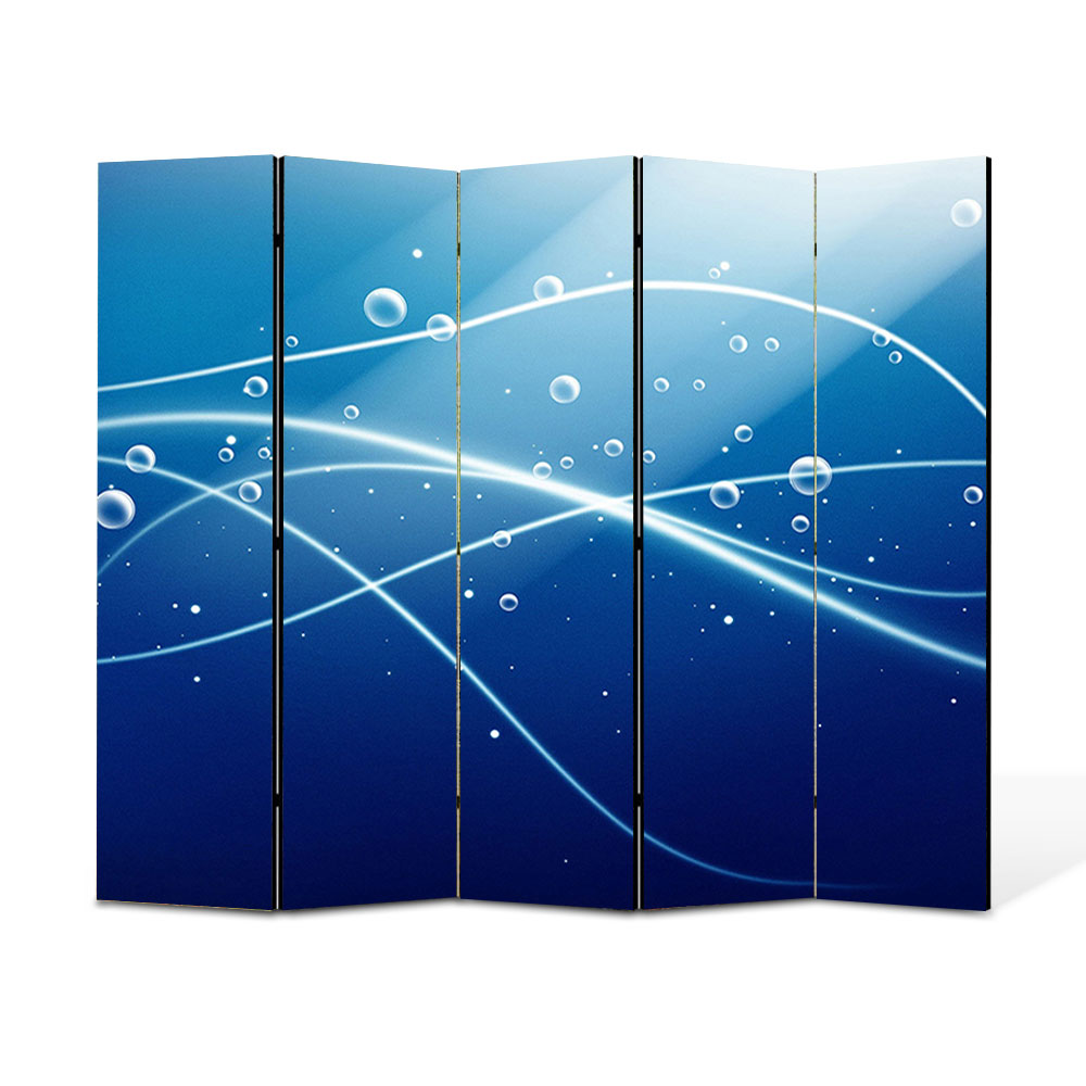 Paravan 5 piese Premium Heartwork TrueColor Sub apa, Panza pe cadru de lemn, Decoratiuni Moderne pentru Casa, 5 x 45 x 180 cm, 225 x 180 cm