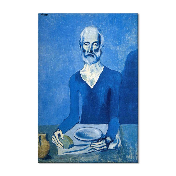Tablou Canvas Premium Arta Clasica Heartwork, Reproducere, Pablo Picasso, Ascet 1903, 53 cm x 80 cm