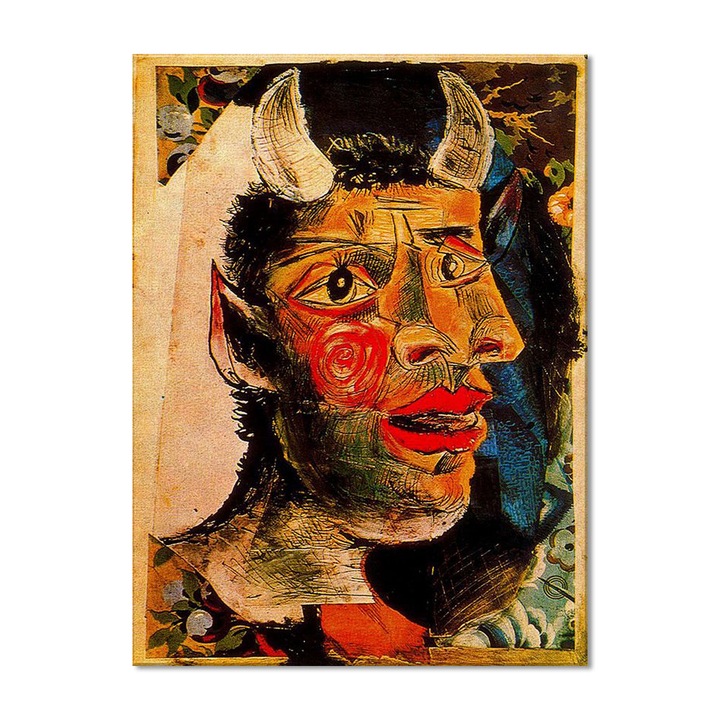 Tablou Canvas Premium Arta Clasica Heartwork, Reproducere, Pablo Picasso, Head 1938, 59 cm x 80 cm