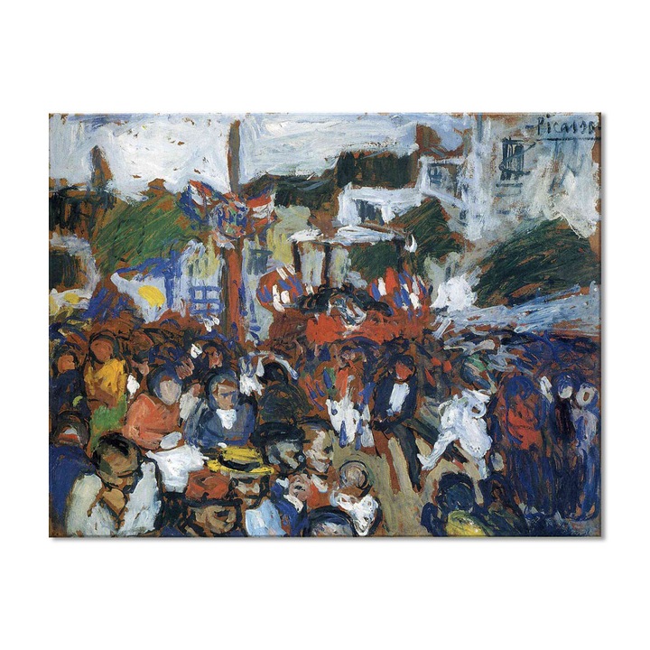Tablou Canvas Premium Arta Clasica Heartwork, Reproducere, Pablo Picasso, The Fourteenth of July 1901, 80 cm x 62 cm