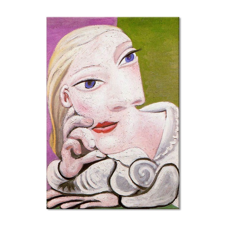 Tablou Canvas Premium Arta Clasica Heartwork, Reproducere, Pablo Picasso, Marie-Therese leaning 1939, 55 cm x 80 cm