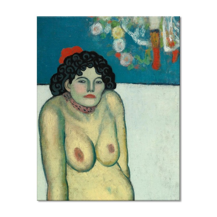 Tablou Canvas Premium Arta Clasica Heartwork, Reproducere, Pablo Picasso, La Gommeuse 1901, 62 cm x 80 cm