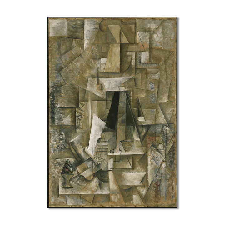 Tablou Canvas Premium Arta Clasica Heartwork, Reproducere, Pablo Picasso, Man with a Guitar 1912, 54 cm x 80 cm