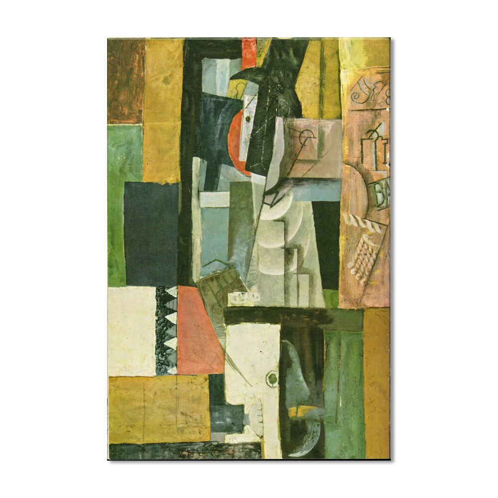 Tablou Canvas Premium Arta Clasica Heartwork, Reproducere, Pablo Picasso, Man with guitar 1913, 54 cm x 80 cm