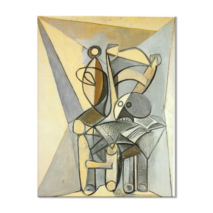 Tablou Canvas Premium Arta Clasica Heartwork, Reproducere, Pablo Picasso, Still life with skull on an armchair 1946, 80 cm x 105 cm