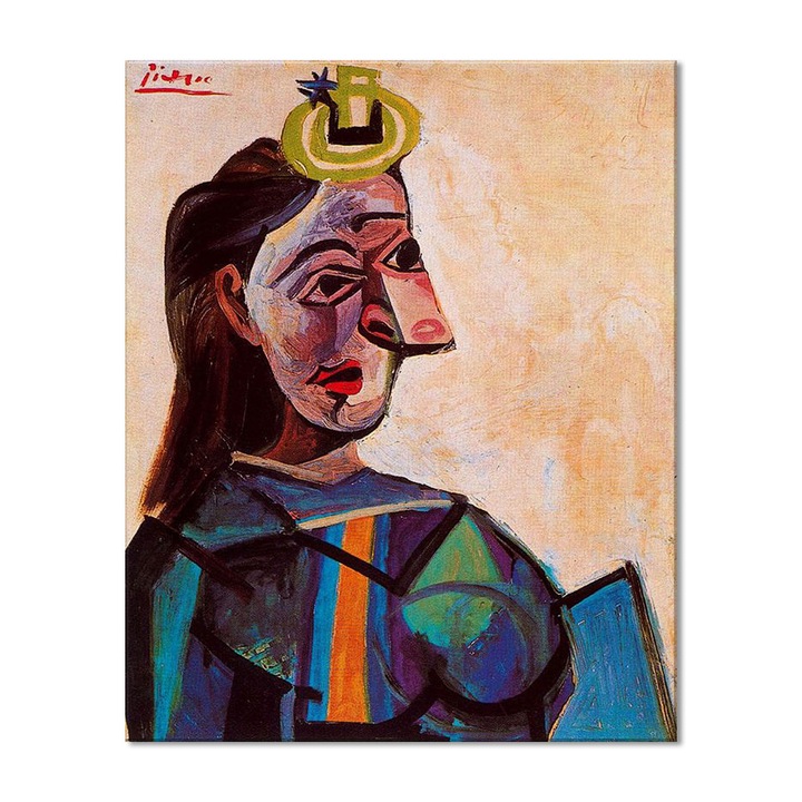 Tablou Canvas Premium Arta Clasica Heartwork, Reproducere, Pablo Picasso, Bust of a woman 1942, 65 cm x 80 cm