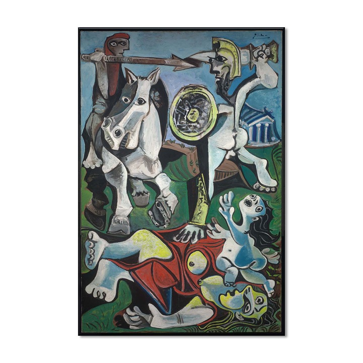 Tablou Canvas Premium Arta Clasica Heartwork, Reproducere, Pablo Picasso, The Abduction of Sabines 1963, 54 cm x 80 cm