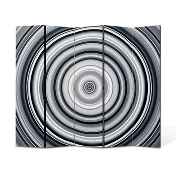 Paravan 5 piese Premium Heartwork TrueColor Cercuri B&W, Panza pe cadru de lemn, Decoratiuni Moderne pentru Casa, 5 x 35 x 180 cm, 175 x 180 cm Paravan 5 piese Premium Heartwork TrueColor Cercuri B&W, Panza pe cadru de lemn, Decoratiuni Moderne pentru Casa, 5 x 35 x 180 cm, 175 x 180 cm