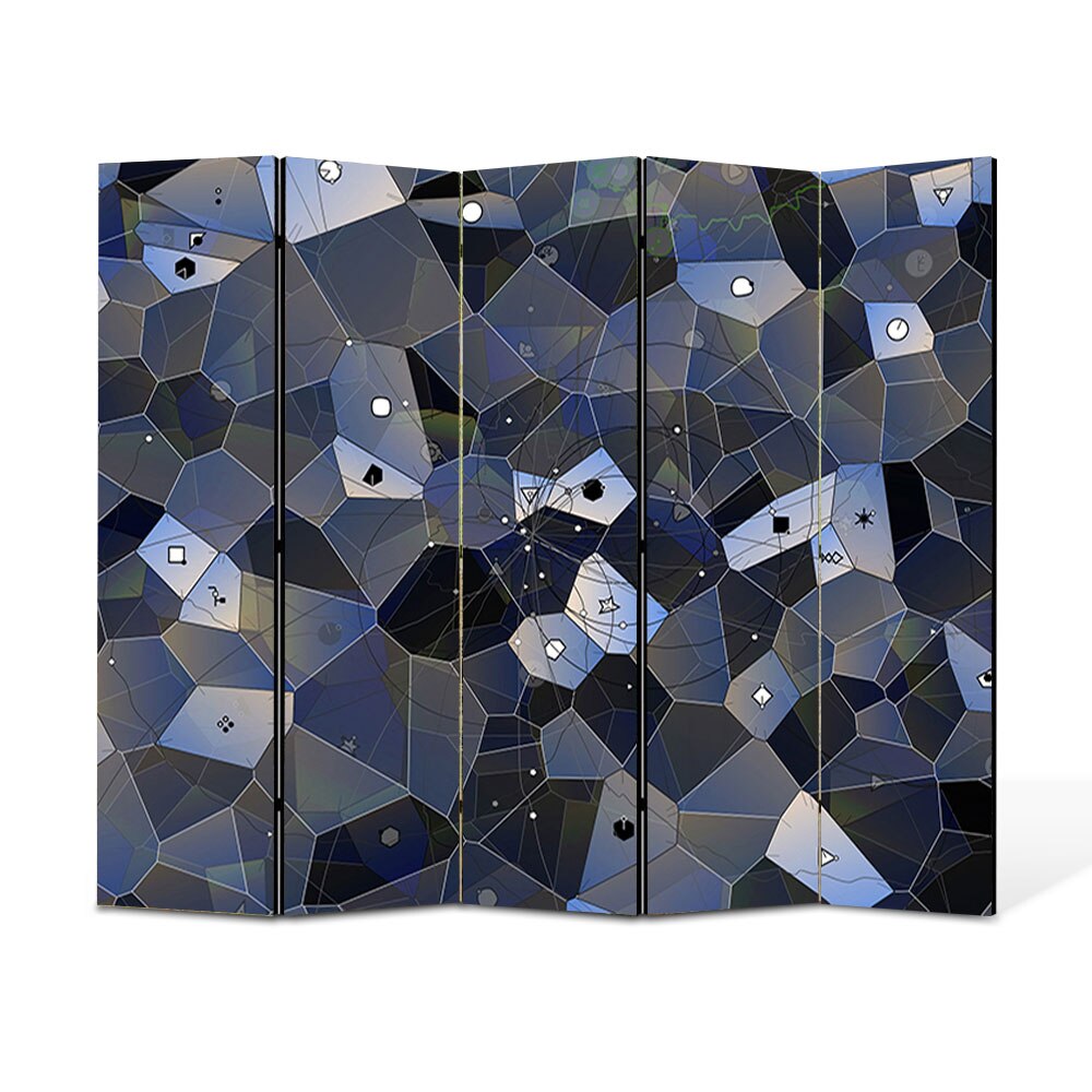 Paravan 5 piese Premium Heartwork TrueColor Ochi, Panza pe cadru de lemn, Decoratiuni Moderne pentru Casa, 5 x 45 x 150 cm, 225 x 150 cm