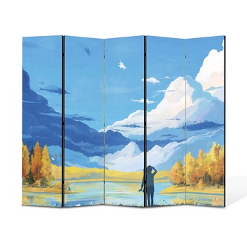 Paravan 5 piese Premium Heartwork TrueColor Animatie, Panza pe cadru de lemn, Decoratiuni Moderne pentru Casa, 5 x 35 x 180 cm, 175 x 180 cm Paravan 5 piese Premium Heartwork TrueColor Animatie, Panza pe cadru de lemn, Decoratiuni Moderne pentru Casa, 5 x 35 x 180 cm, 175 x 180 cm