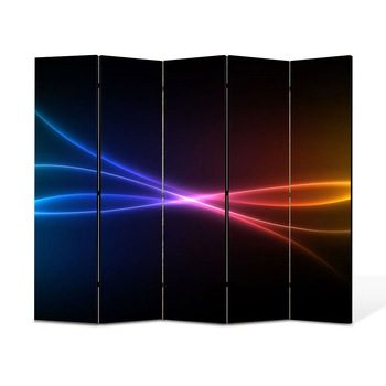 Paravan 5 piese Premium Heartwork TrueColor Unde multicolore, Panza pe cadru de lemn, Decoratiuni Moderne pentru Casa, 5 x 35 x 180 cm, 175 x 180 cm Paravan 5 piese Premium Heartwork TrueColor Unde multicolore, Panza pe cadru de lemn, Decoratiuni Moderne pentru Casa, 5 x 35 x 180 cm, 175 x 180 cm