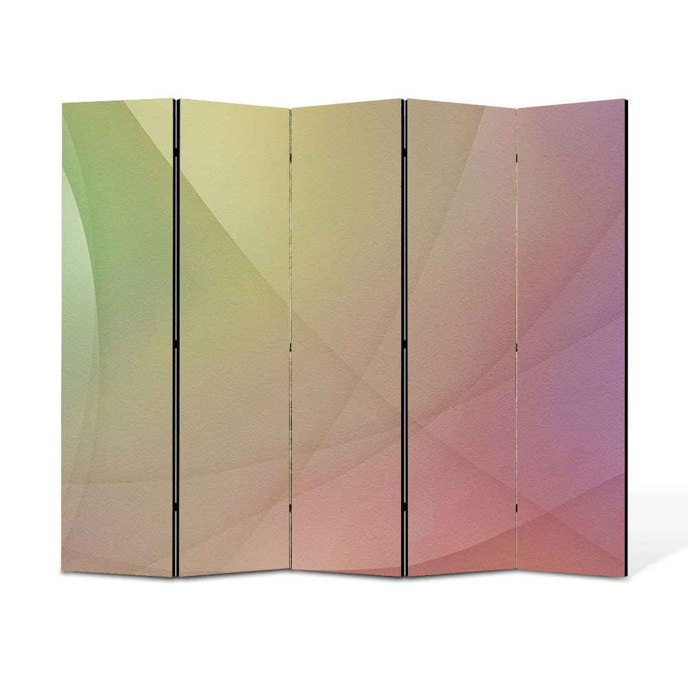 Paravan 5 piese Premium Heartwork TrueColor Gama de culori, Panza pe cadru de lemn, Decoratiuni Moderne pentru Casa, 5 x 45 x 180 cm, 225 x 180 cm