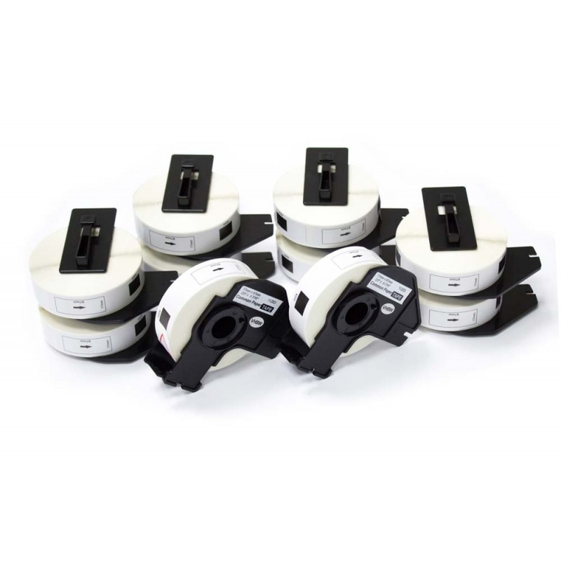 Set 10 Banda/Rola DK 11203 etichete Alb 17mmX87mm Compatibile Pentru BROTHER P-Touch QL 1000 Series / QL 1050 / QL 1050 N / QL 1060 N /500 A /500 BS / QL 550 / QL 560 /QL 570 / QL 580 / QL 650 TD / QL 700 / QL 710 W / QL 720 NW