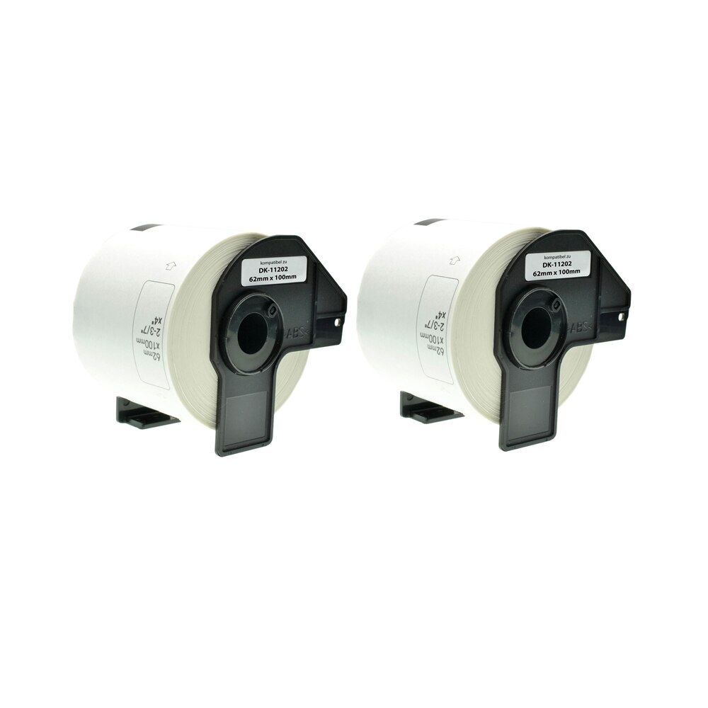 Set 2 Banda/Rola DK11202 etichete Alb 62mmX100mm Compatibile Pentru BROTHER P-Touch QL 1000 Series / QL 1050 / QL 1050 N / QL 1060 N / QL 500 A / QL 500 BS / QL 560 / QL 570 / QL 580 / QL 650 TD / QL 700 / QL 710 W / QL 720 NW