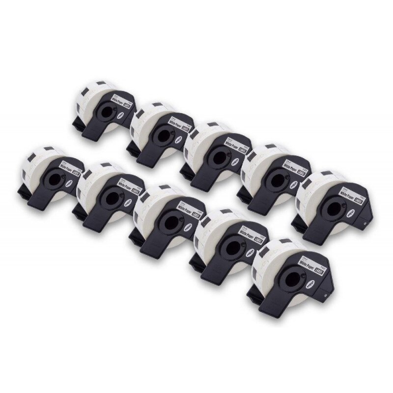 Set 10 Banda/Rola DK11221 23mmX23mm etichete Alb pentru BROTHER P-Touch QL 1000 Series / QL 1050 / QL 1050 N / QL 1060 N / QL 500 / QL 500 A /QL 550 / QL 560 /QL 570 / QL 580 /QL 650 TD / QL 700 / QL 710 W / QL 720 NW