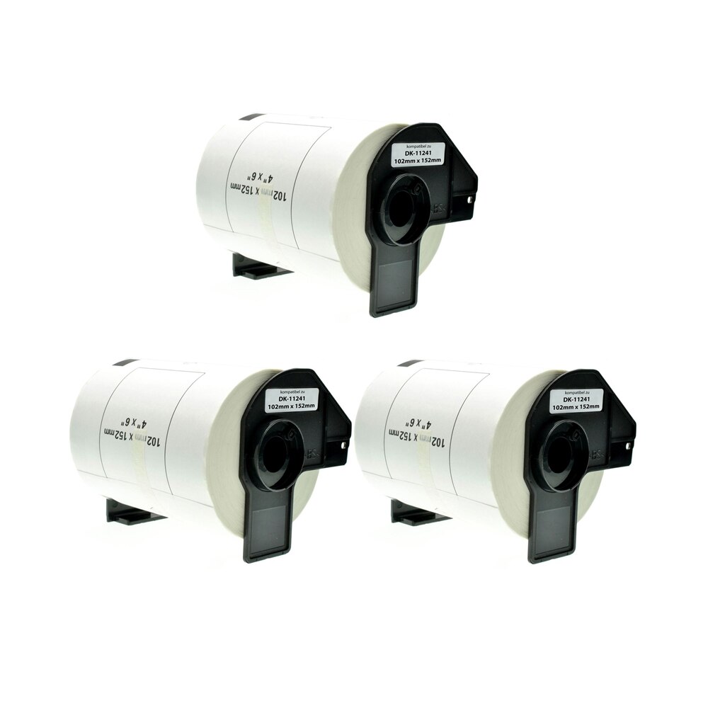 Set 3 Banda/Rola DK11241 102mmX152mm etichete Alb pentru BROTHER P-Touch QL1000 Series /QL 1050 / QL 1050 N / QL 1060 N