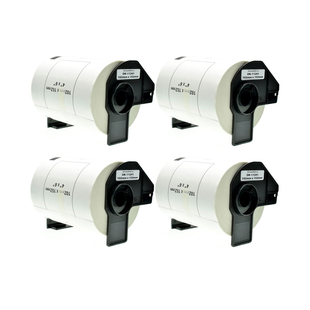 Set 4 Banda/Rola DK11241 102mmX152mm etichete Alb pentru BROTHER P-Touch QL1000 Series /QL 1050 / QL 1050 N / QL 1060 N