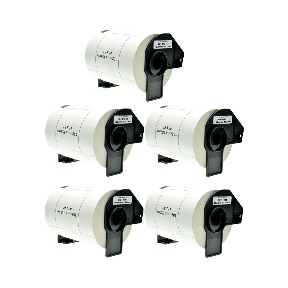Set 5 Banda/Rola DK11241 102mmX152mm etichete Alb pentru BROTHER P-Touch QL1000 Series /QL 1050 / QL 1050 N / QL 1060 N