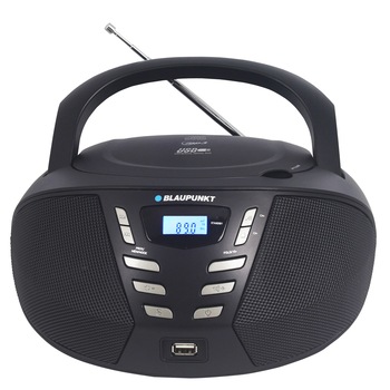 Microsistem Blaupunkt BB5BK, 2 x 1.2 W RMS, FM, CD, MP3, USB, AUX, negru Microsistem Blaupunkt BB5BK, 2 x 1.2 W RMS, FM, CD, MP3, USB, AUX, negru