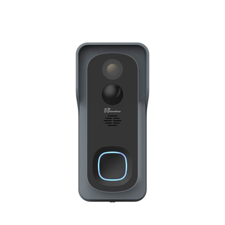Sonerie smart wireless cu monitorizare video Homeflow D-3001, Comunicare bidirectionala, Detectie miscare, Notificari, Modul sonerie interior inclus