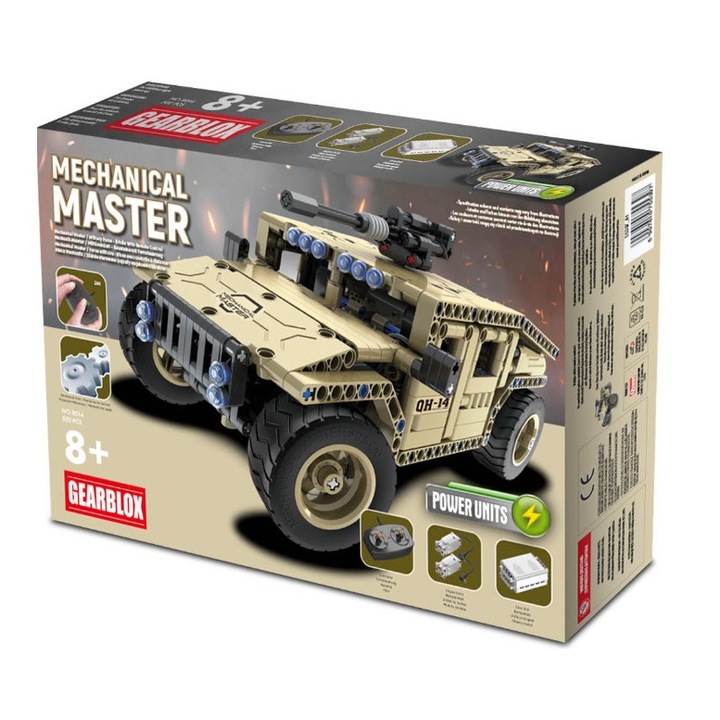 Set de Constructie Mechanical Masters Armed Off Road Vehicle cu Telecomanda 502 piese