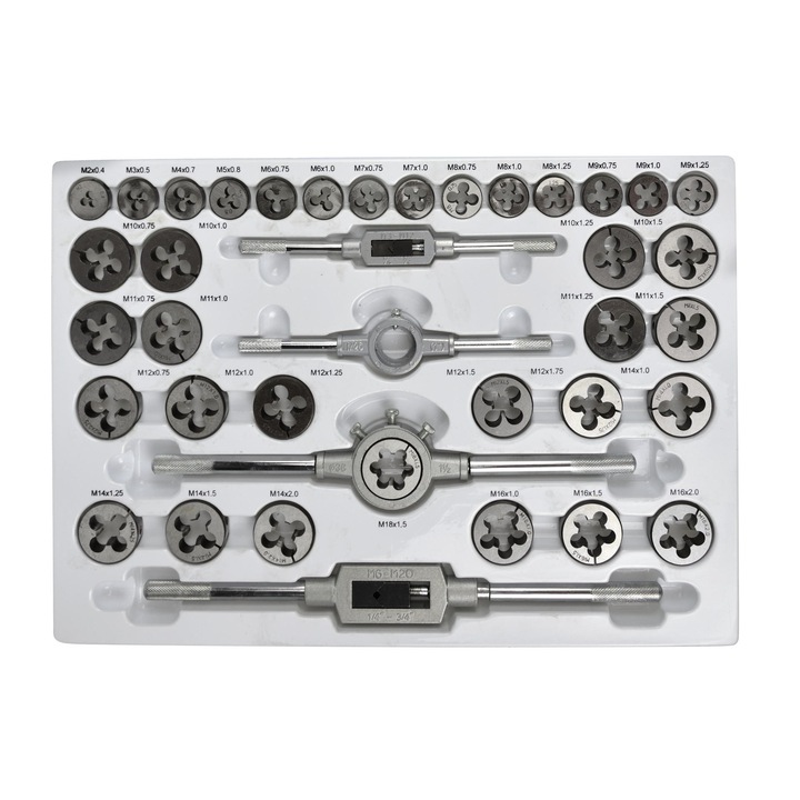 Комплект метчици и матрици, 110 части, Keltin K00065