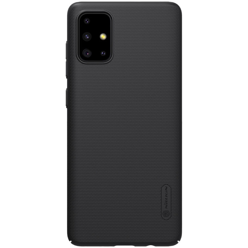 Husa protectie spate din plastic texturat negru, pentru Samsung Galaxy A71- Nillkin Frosted Shield