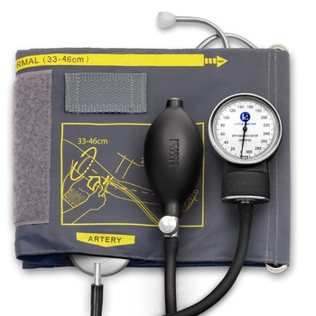 Tensiometru mecanic Little Doctor LD 60, stetoscop atasat, manseta extra large, manometru din metal Tensiometru mecanic Little Doctor LD 60, stetoscop atasat, manseta extra large, manometru din metal
