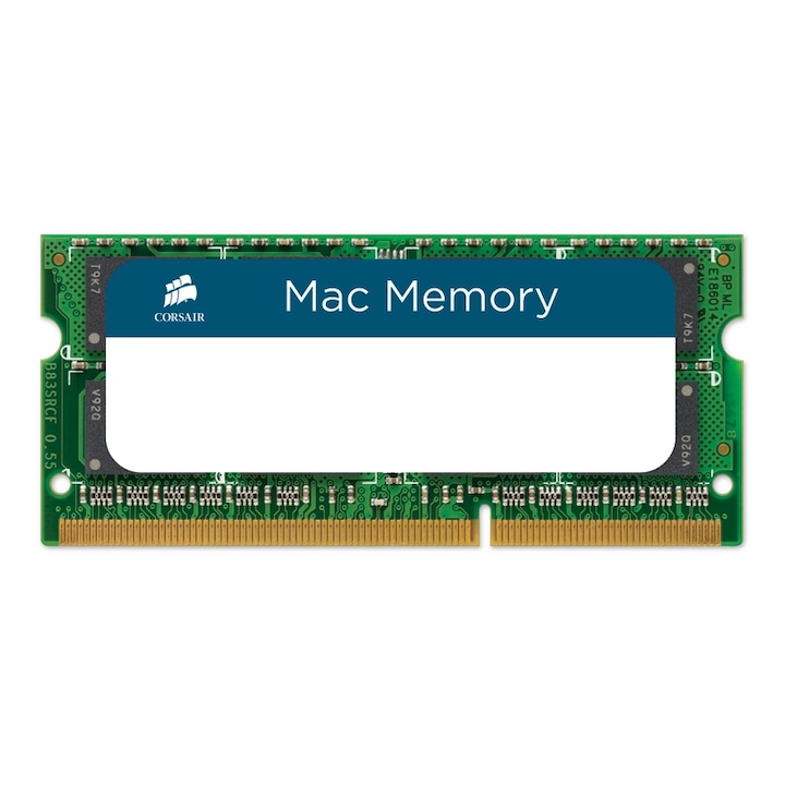 Памет за лаптоп Corsair 8GB (2x4GB) SODIMM, DDR3, 1066MHz, CL7, 1.5V за Apple/MacBook