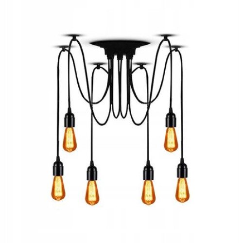 Lustra 1109 -zz06 SPIDER 6, E27, Negru, 220V