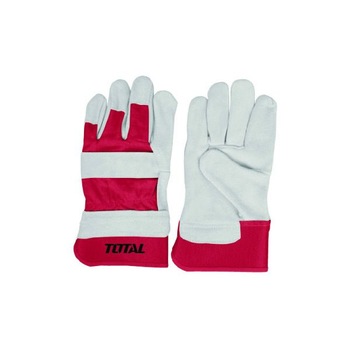 Manusi de protectie din piele, alb/rosu Manusi de protectie din piele, alb/rosu