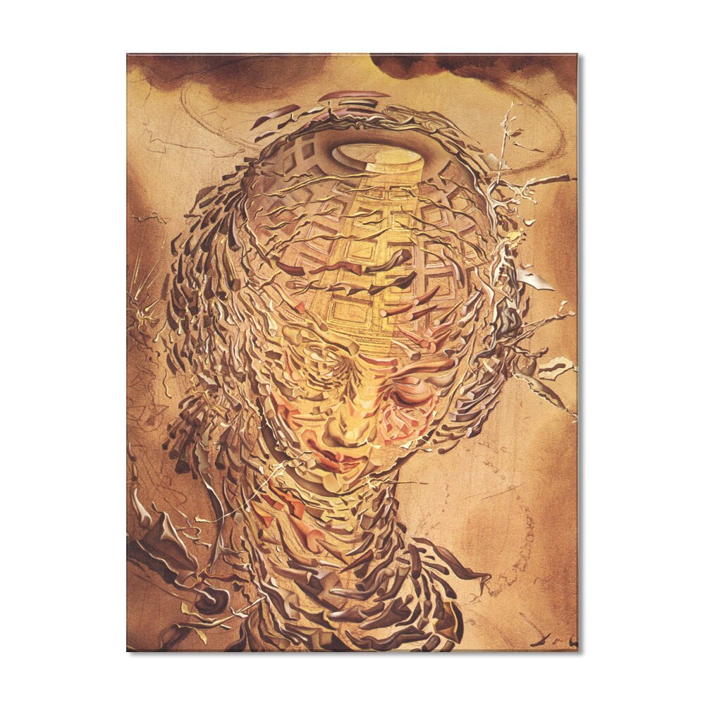 Tablou Canvas Premium Arta Clasica Heartwork, Reproducere, Salvador Dali, Raphaelesque Head Exploding 1951, 80 cm x 60 cm